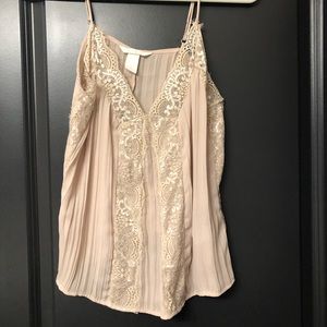 Tan H&M lacy tank